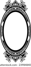 Vector vintage ornament frame illustration