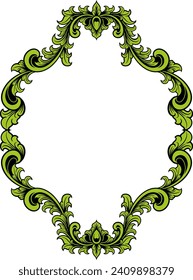 Vector vintage ornament frame for wedding illustration