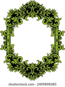 Vector vintage ornament frame for wedding illustration