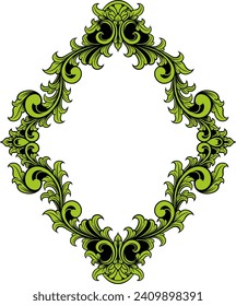 Vector vintage ornament frame for wedding illustration