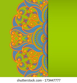 Vector with vintage ornament and place for text.