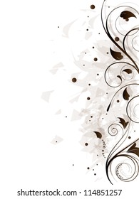 Vector vintage ornamental abstract background with swirls,lines and other floral elements