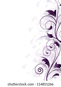 Vector vintage ornamental abstract background with swirls,lines and other floral elements