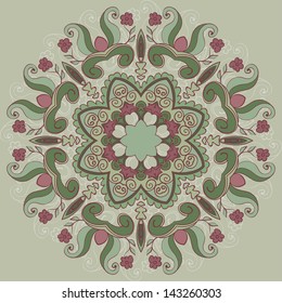 Vector Vintage Ornamental Circle background