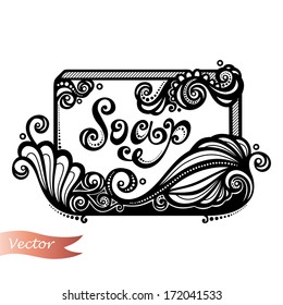 Vector Vintage Ornate Bar of Soap