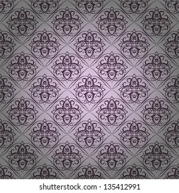 vector vintage ornate seamless pattern with light vignette effect
