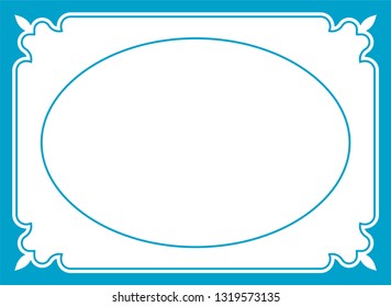 Vector vintage oval border frame. May be used in packaging design, as a sign, a sticker label etc. Laser cut ready