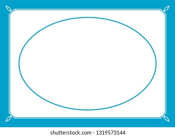 Vector vintage oval border frame. May be used in packaging design, as a sign, a sticker label etc. Laser cut ready