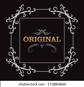 Decoración vectorial de páginas vintage, bordes. Líneas de mimbre y elementos decorativos antiguos. Decoración de lujo para tarjetas de felicitación, álbum de bodas o menú del restaurante.