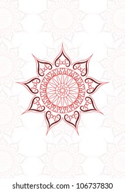 vector vintage paisley backdrop, may be used as a greeting card