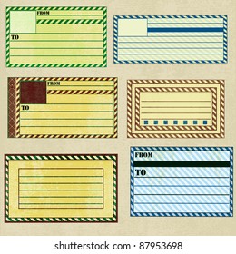 Vector Vintage Paper Address Labels