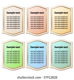 vector vintage paper labels