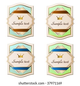 vector vintage paper labels