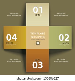 Vector vintage paper lines and numbers design template . Vector illustration. Infographics Options.