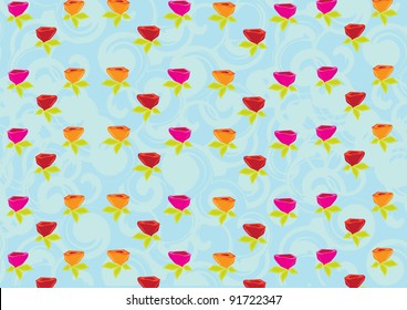 vector vintage pastel flower background.