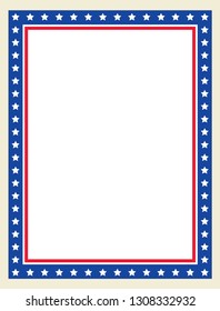 Vector Vintage Patriotic Page Border