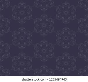 Vector vintage pattern in Eastern style. Ornate element for line art design. Ornamental pattern for wedding invitations, greeting cards. Traditional Mandala decor