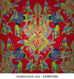 Vector vintage pattern. Mandala colored on a brown background. Invitation card.