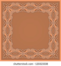 Vector vintage pattern for print, embroidery (you can use this pattern for carpet, shawl, pillow).
