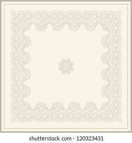 Vector vintage pattern for print, embroidery (you can use this pattern for carpet, shawl, pillow).