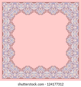 Vector vintage pattern for print, embroidery (you can use this pattern for carpet, shawl, pillow, cushion).