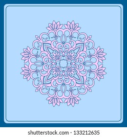 Vector vintage pattern for print, embroidery (you can use this pattern for carpet, shawl, pillow, cushion).
