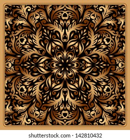 Vector vintage pattern for print, embroidery (you can use this pattern for carpet, shawl, pillow, cushion).