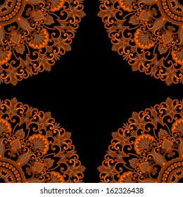 Vector vintage pattern for print, embroidery (you can use this pattern for carpet, shawl, pillow, cushion).