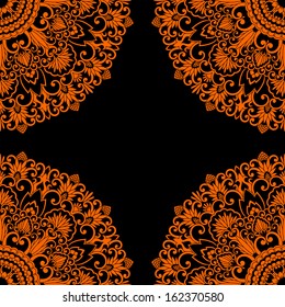 Vector vintage pattern for print, embroidery (you can use this pattern for carpet, shawl, pillow, cushion).