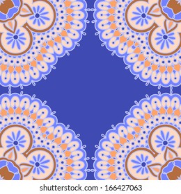 Vector vintage pattern for print, embroidery (you can use this pattern for carpet, shawl, pillow, cushion).