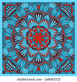 Vector vintage pattern for print, embroidery (you can use this pattern for carpet, shawl, pillow, cushion).