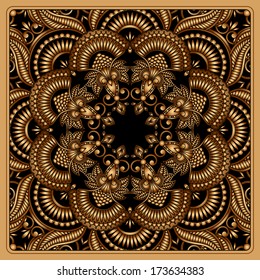 Vector vintage pattern for print, embroidery (you can use this pattern for carpet, shawl, pillow, cushion).