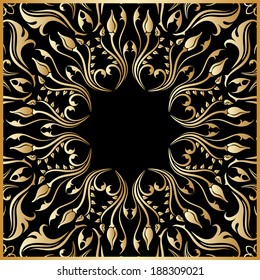 Vector vintage pattern for print, embroidery (you can use this pattern for carpet, shawl, pillow, cushion).