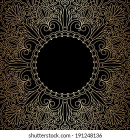Vector vintage pattern for print, embroidery (you can use this pattern for carpet, shawl, pillow, cushion).