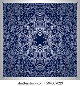 Vector vintage pattern for print, embroidery (you can use this pattern for carpet, shawl, pillow, cushion).