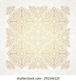 Patrón vintage de Vector en estilo victoriano. Elemento floral adornado para el diseño. Patrón de adorno para invitaciones de boda, cumpleaños y tarjetas de felicitación. Decoración de contorno tradicional. Ilustración cuadrada.