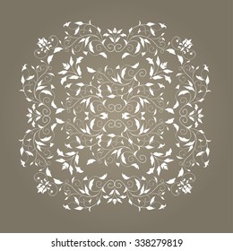 Vector vintage pattern in Victorian style. Ornate floral element for design. Ornament pattern for wedding invitations, birthday and greeting cards.