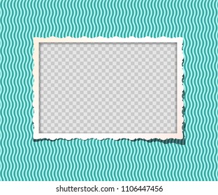 Vector vintage photo frame in album. Just place your image on separate lower layer.