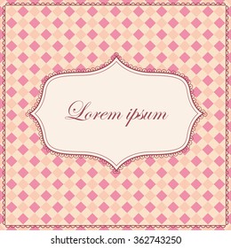 Fondo rosa vectorial trenzado con banderín