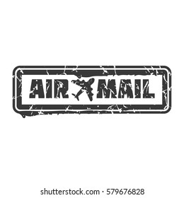 Vector vintage postage air mail stamp.