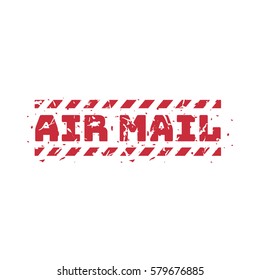 Vector Vintage Postage Air Mail Stamp.