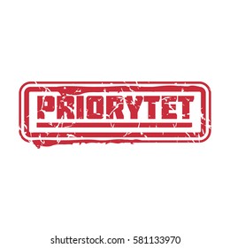 Vector vintage postage prioritet mail stamp.