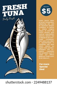 vector of vintage poster fishing