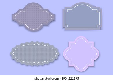 Plantilla de etiqueta de producto vectorial vintage. Plantilla de diseño real. Diseño adhesivo. Vector de elemento gráfico. Imagen de archivo. EPS 10.