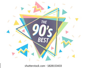 Vector vintage pyramid in 90's style. Vintage vector poster with pyramids. Retro illustration of 90s the best.