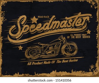 vector vintage race poster.