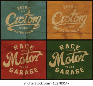 vector vintage race poster.