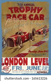 Vector Vintage Race Poster.