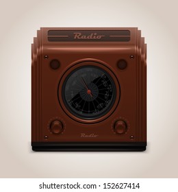 vector vintage radio