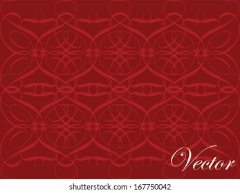 Vector vintage red seamless textile or paper ornament pattern wallpaper background,for Christmas,holiday,retro,decoration,old,floral,fabric,decorative,antique,Victorian,textured,luxury baroque or tile